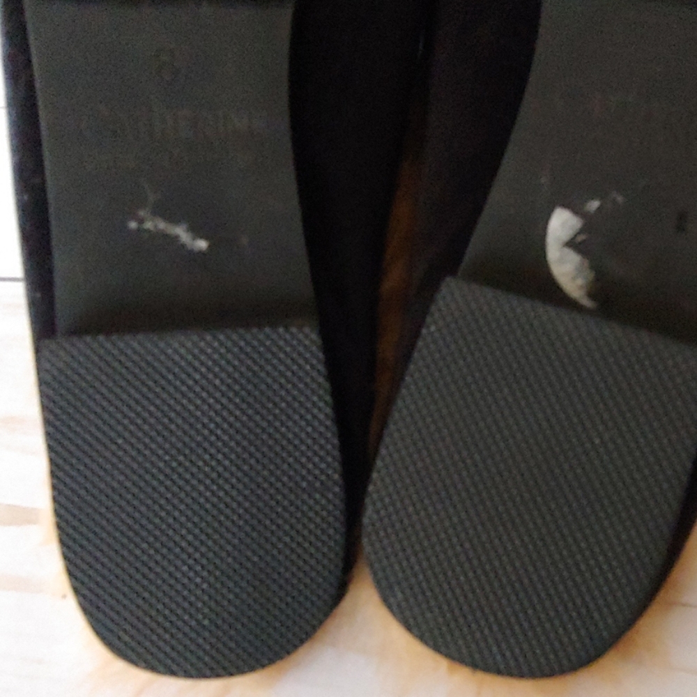 SOLDCatherine Malandrino Furrow Black Velvet Mules - Picture 6 of 7